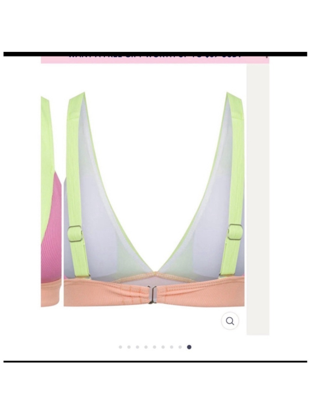 NWT Infamous Swim x Erica Shaw Lola Triangle Bikini Top - Size Small - Picture 7 of 10